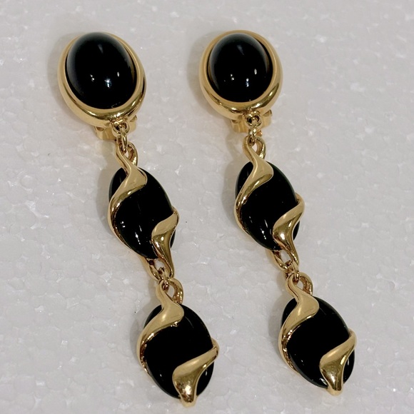 Vintage Authentic Swarovski Signed Glamorous Dangly Earrings - Picture 1 of 7